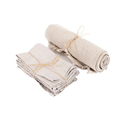 Bazar Bizar The Linen Duk - Beige - 150x250 cm