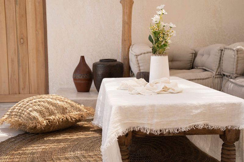 Bazar Bizar The Linen Duk - Vit - 180x300 cm