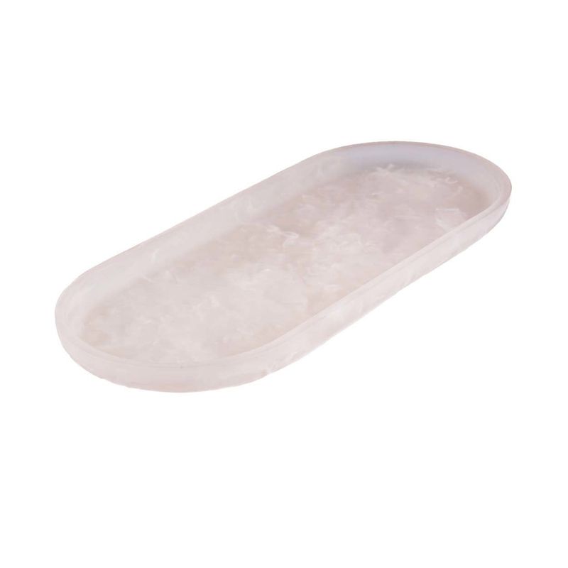 Bazar Bizar The Resin Oval Plate - Rosa Vit