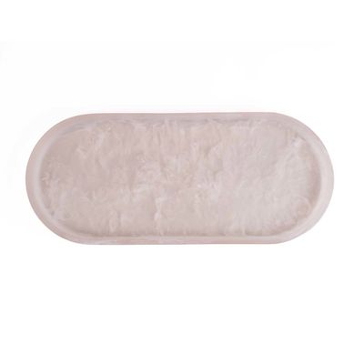 Bazar Bizar The Resin Oval Plate - Rosa Vit