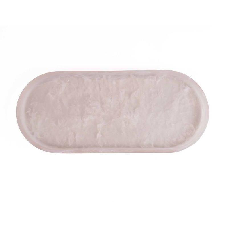 Bazar Bizar The Resin Oval Plate - Rosa Vit