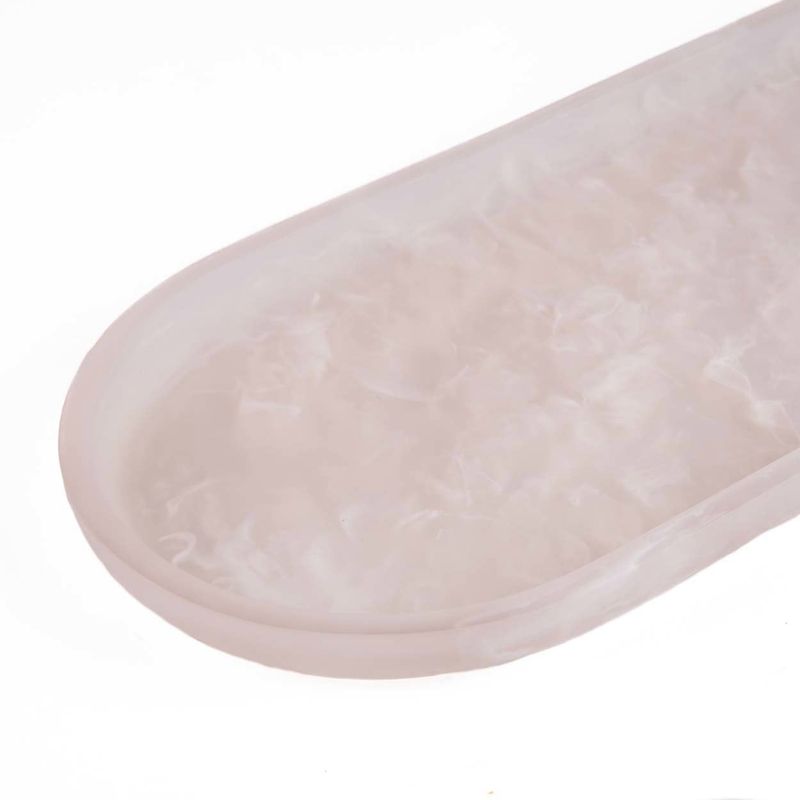 Bazar Bizar The Resin Oval Plate - Rosa Vit