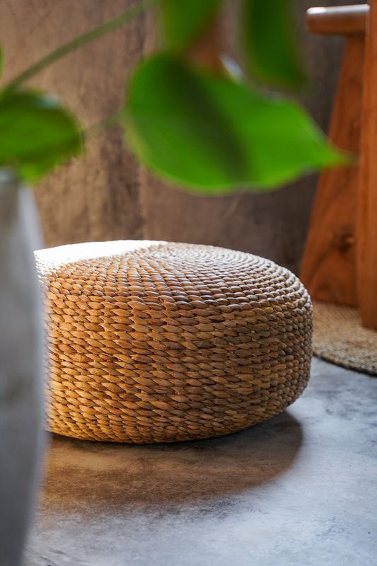 Bazar Bizar The Hyacinth Pouffe - Natur - M