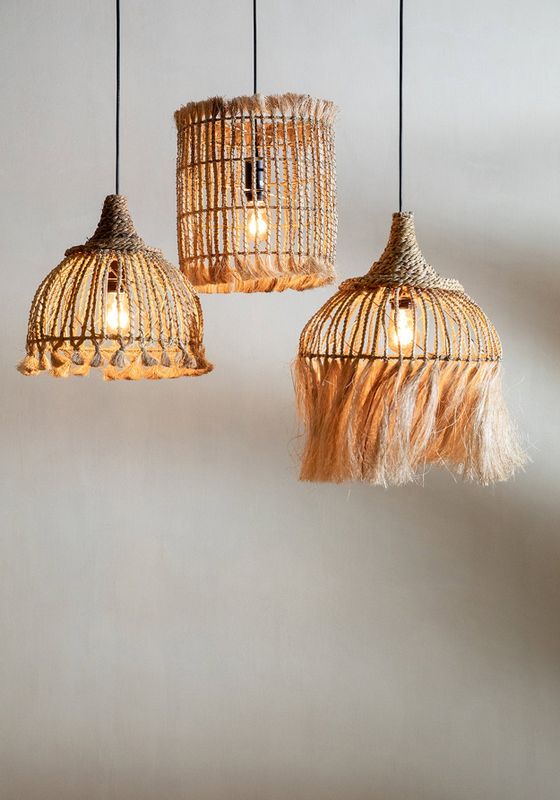 Bazar Bizar The Abaca Tassel Hänglampa - Natur - S