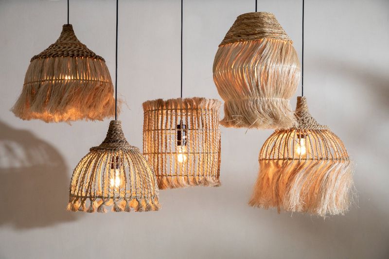 Bazar Bizar The Abaca Tassel Hänglampa - Natur - S