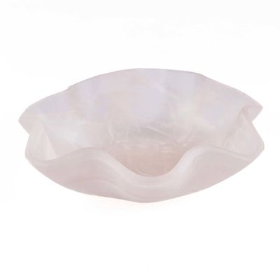 Bazar Bizar The Resin Organisk Fruktskål - Rosa Vit