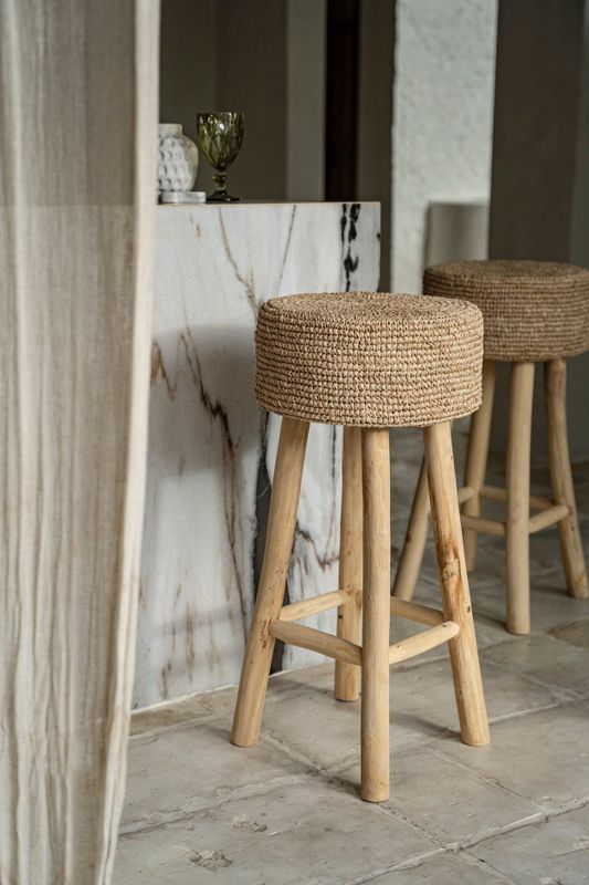Bazar Bizar Barstol i Raffia