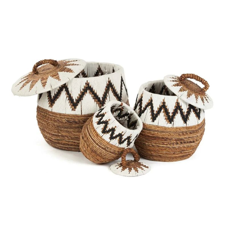 Bazar Bizar The Little Bay strandkorg - Naturvit - L
