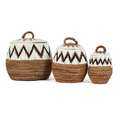 Bazar Bizar The Little Bay strandkorg - Naturvit - L