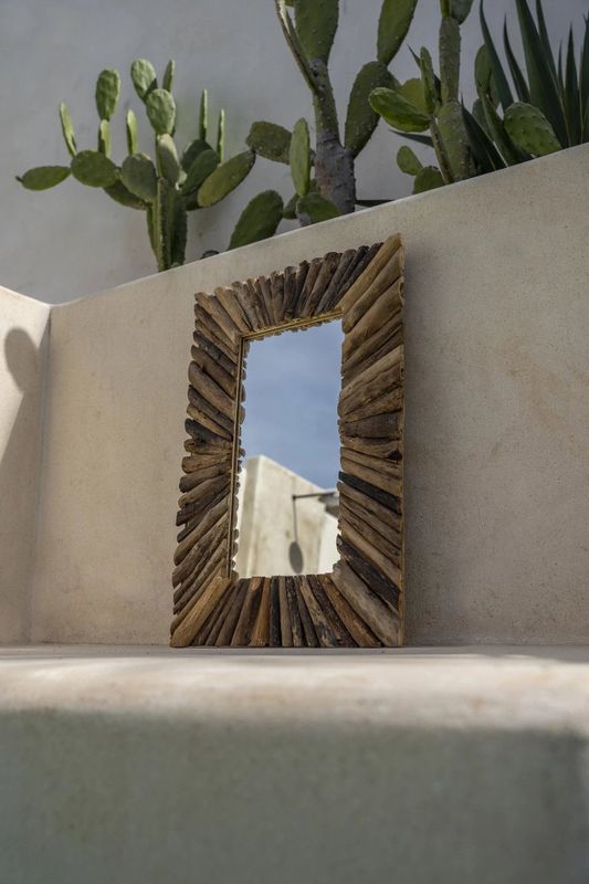 Bazar Bizar The Driftwood Inramad Spegel - Natur - M
