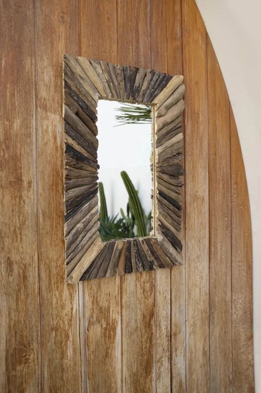 Bazar Bizar The Driftwood Inramad Spegel - Natur - M