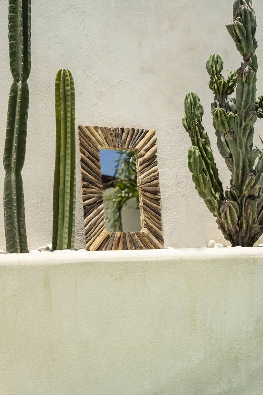 Bazar Bizar The Driftwood Inramad Spegel - Natur - M