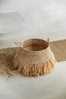 Bazar Bizar The Raffia Deluxe Korgar - Natur - Stor