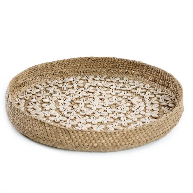 Bazar Bizar The Costa Shell Plate Väggdekoration - Naturvit - M
