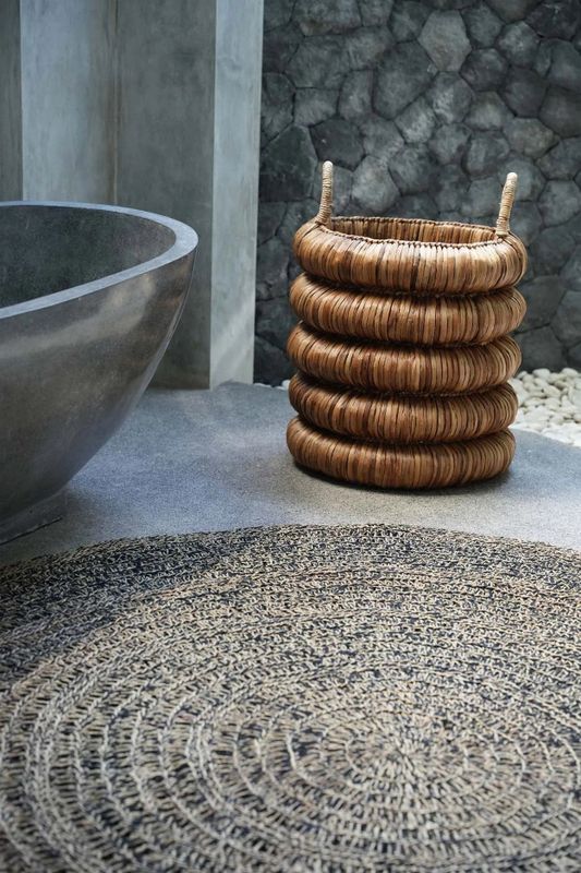 Bazar Bizar The Seagrass Carpet - Natur Svart - 150 cm