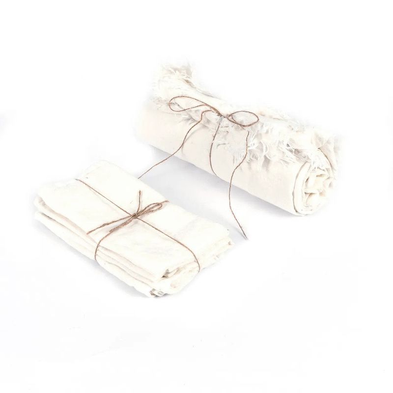 Bazar Bizar The Linen Duk - Vit - 180x300 cm