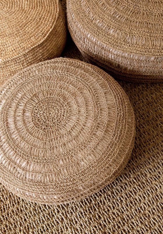 Bazar Bizar The Seagrass Pouffe - Natur - M