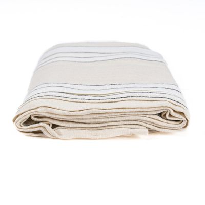 Bazar Bizar The Provence Duk - Natur Svart Vit - 150x250 cm