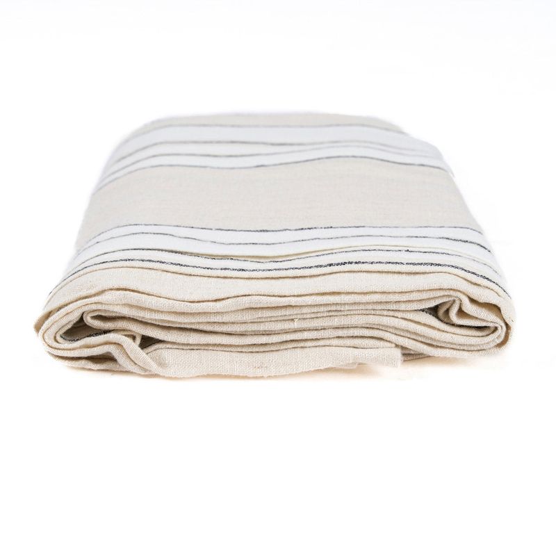 Bazar Bizar The Provence Duk - Natur Svart Vit - 150x250 cm