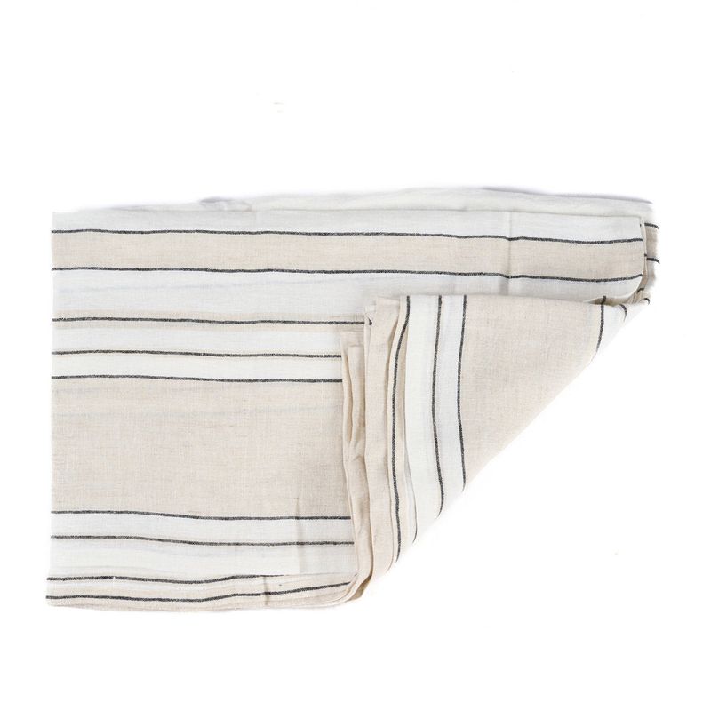 Bazar Bizar The Provence Duk - Natur Svart Vit - 150x250 cm