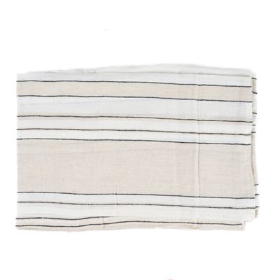 Bazar Bizar The Provence Duk - Naturlig Svart Vit - 150x300 cm
