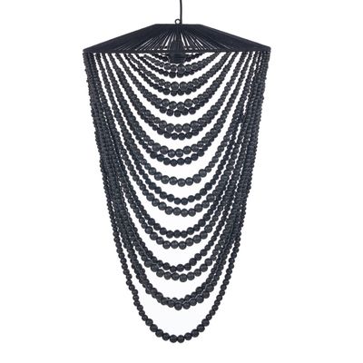 Bazar Bizar The Wooden Bead Chandelier - Svart - L