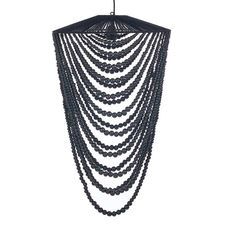 Bazar Bizar The Wooden Bead Chandelier - Svart - L