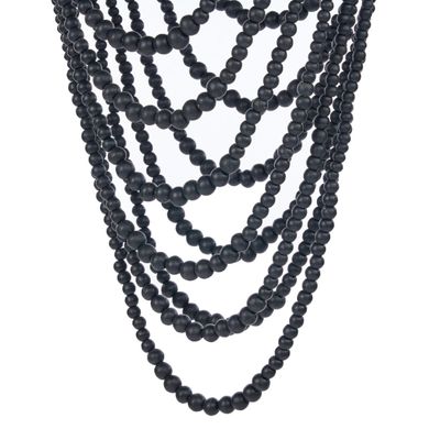Bazar Bizar The Wooden Bead Chandelier - Svart - L