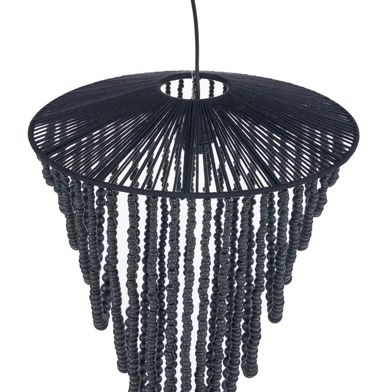 Bazar Bizar The Wooden Bead Chandelier - Svart - L