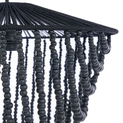 Bazar Bizar The Wooden Bead Chandelier - Svart - L