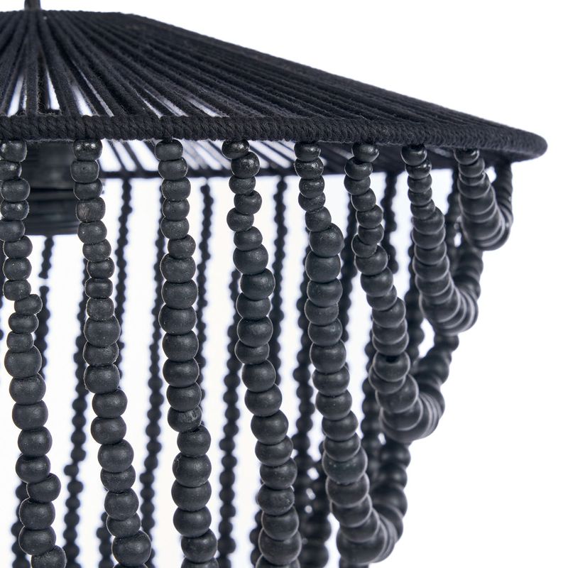 Bazar Bizar The Wooden Bead Chandelier - Svart - L