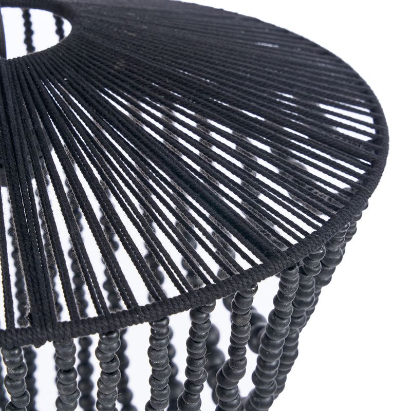 Bazar Bizar The Wooden Bead Chandelier - Svart - L