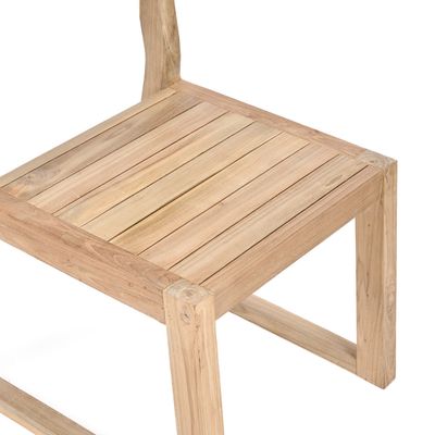 Bazar Bizar The Linear Matstol - Naturlig Grå