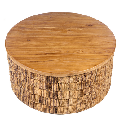 Bazar Bizar Abaca Rund Natur Magani Soffbord - Natur