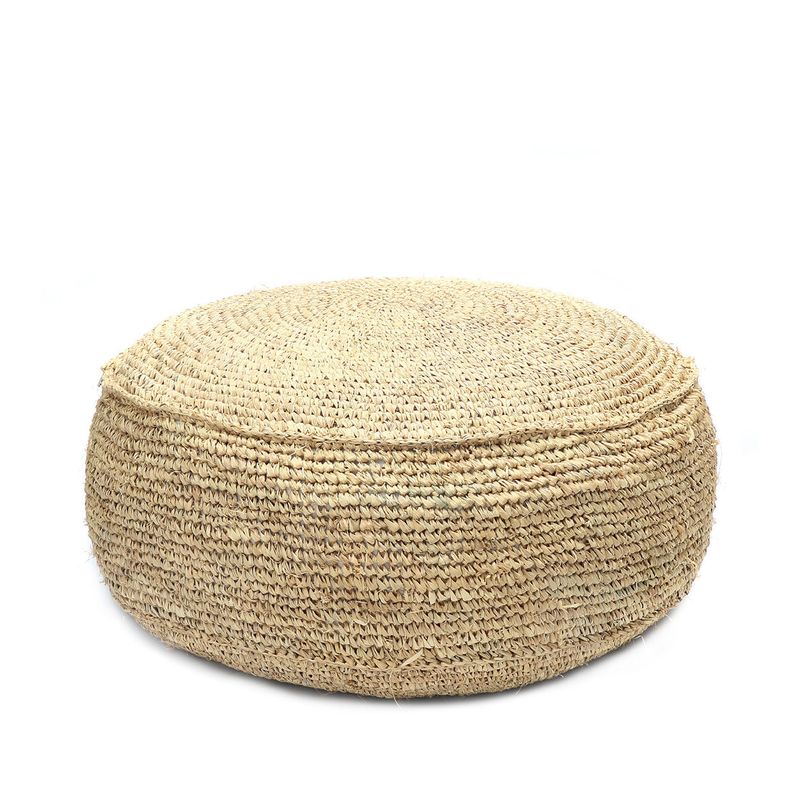 Bazar Bizar The Raffia Flores Puff - Natur