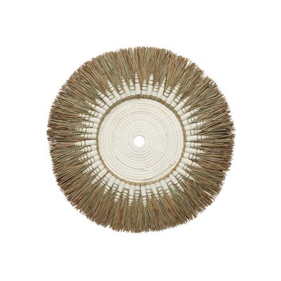 Bazar Bizar The Raffia Macramé Väggdekoration - Vit Natur