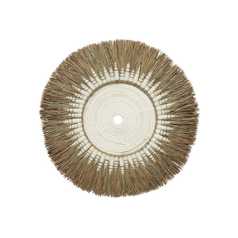 Bazar Bizar The Raffia Macramé Väggdekoration - Vit Natur