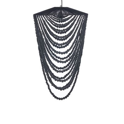 Bazar Bizar The Wooden Bead Chandelier - Svart - L