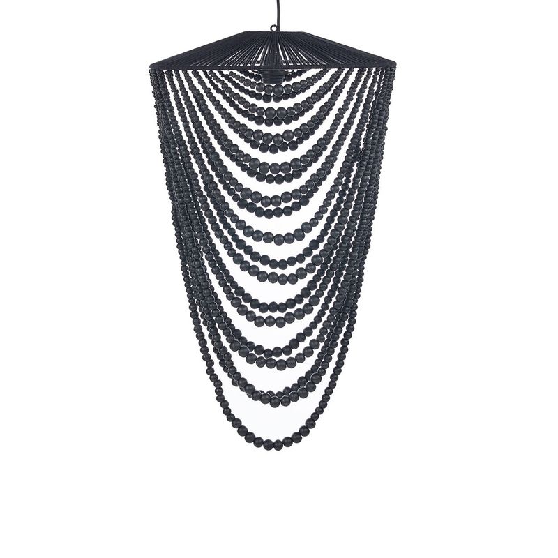 Bazar Bizar The Wooden Bead Chandelier - Svart - L