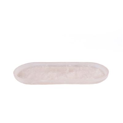 Bazar Bizar The Resin Oval Plate - Rosa Vit