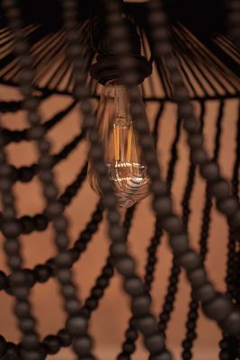 Bazar Bizar The Wooden Bead Chandelier - Svart - L