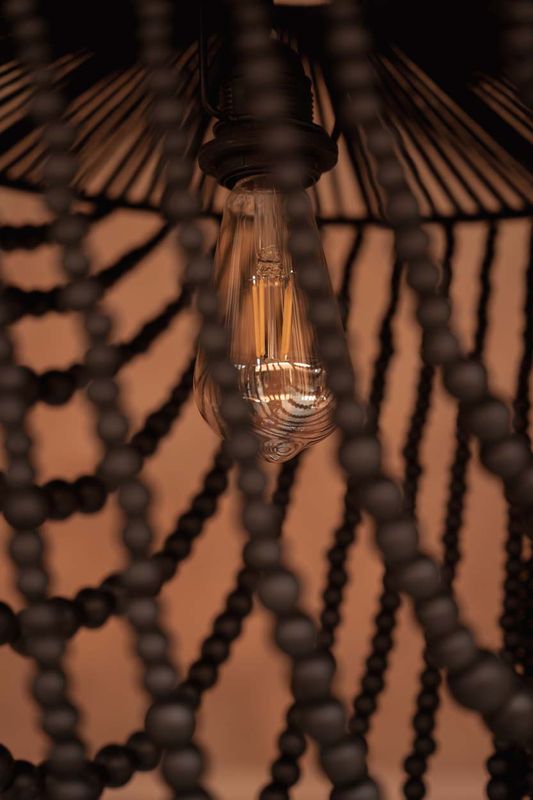 Bazar Bizar The Wooden Bead Chandelier - Svart - L