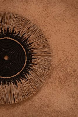 Bazar Bizar The Raffia Macramé Väggdekoration - Svart Natur