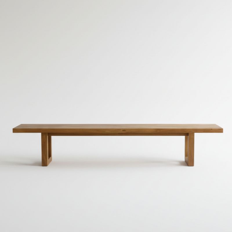 Bazar Bizar Bänk med Fyrkantig Fot - Natur - 220 cm