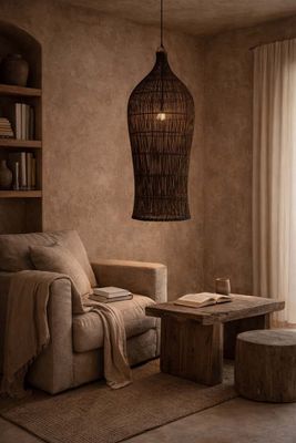 Bazar Bizar The Oasis Tower Pendellampa - Mörk Valnöt - XL