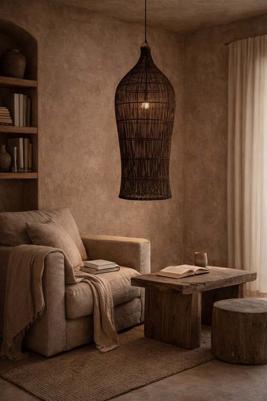 Bazar Bizar The Oasis Tower Pendellampa - Mörk Valnöt - XL