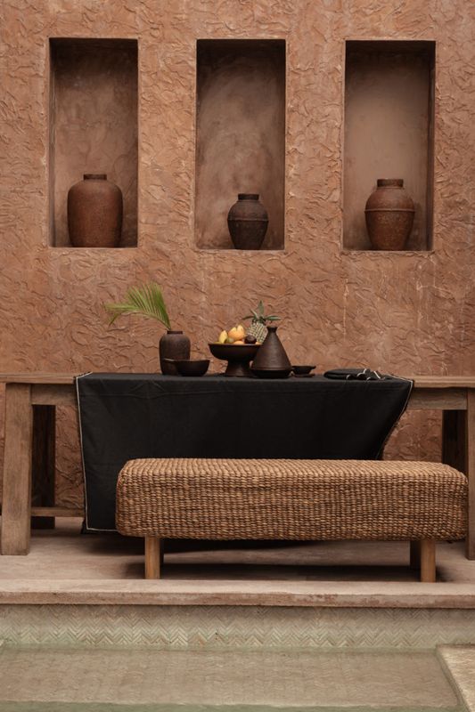 Bazar Bizar The Tuscany Duk - Svart Natur - 150x250