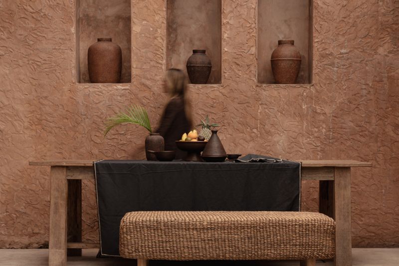 Bazar Bizar The Tuscany Duk - Svart Natur - 150x300 cm