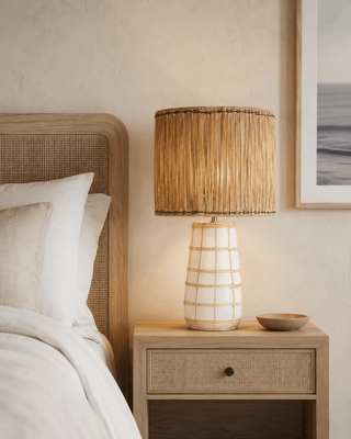 Bazar Bizar Molokai bordslampa - vit natur