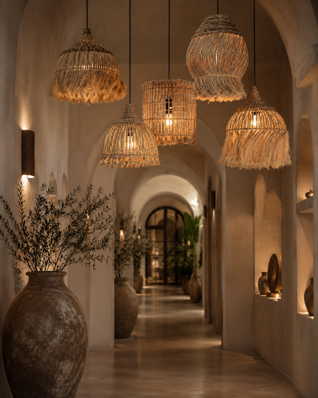 Bazar Bizar The Abaca Hoola Hänglampa - Natur - L